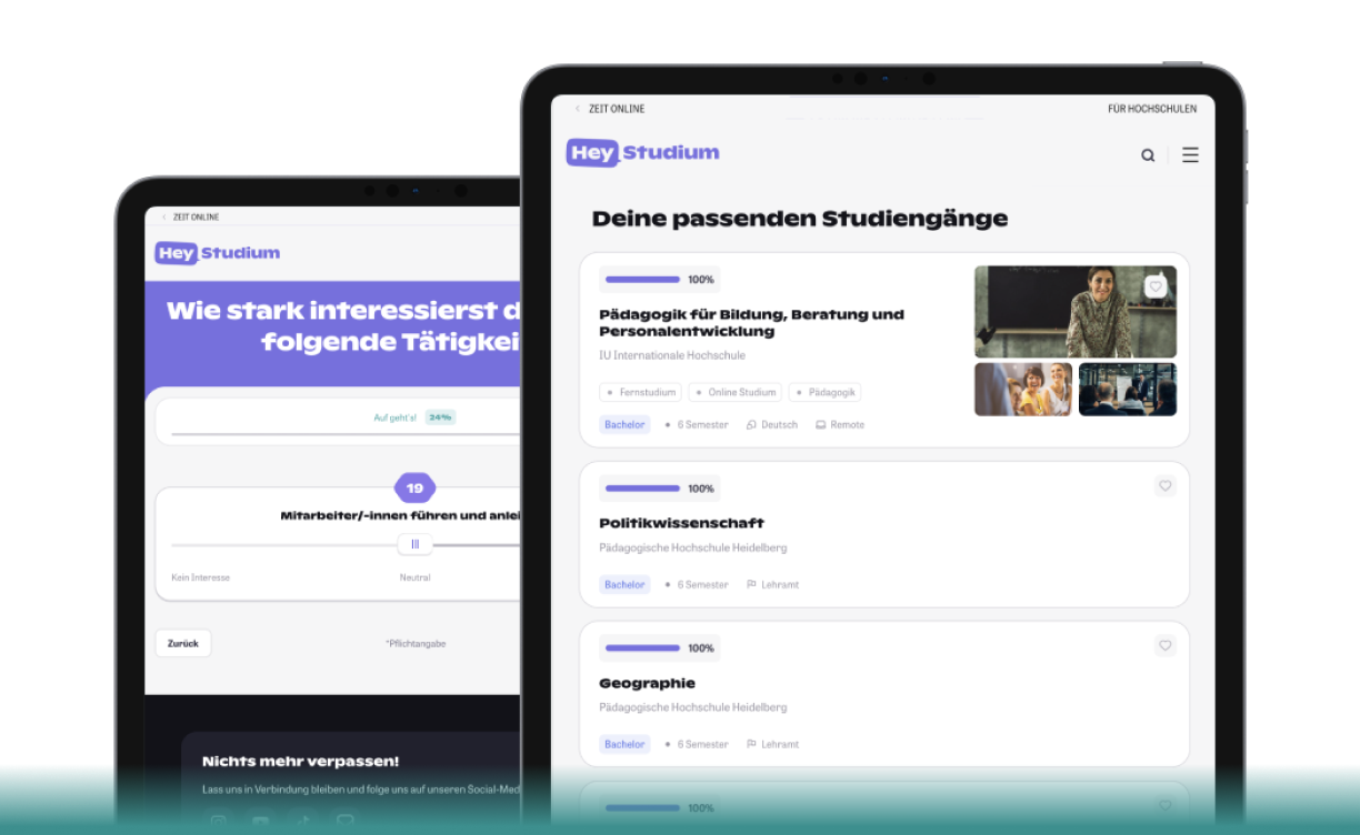 Screenshots: Perfektes Matching